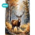 Haft Diamentowy Mozaika Diamentowa Malowanie Diamentami Jeleń Las Krajobraz