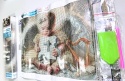 Haft Diamentowy Mozaika Diamond Painting Chrzest Dziecko Krzyż Jezus