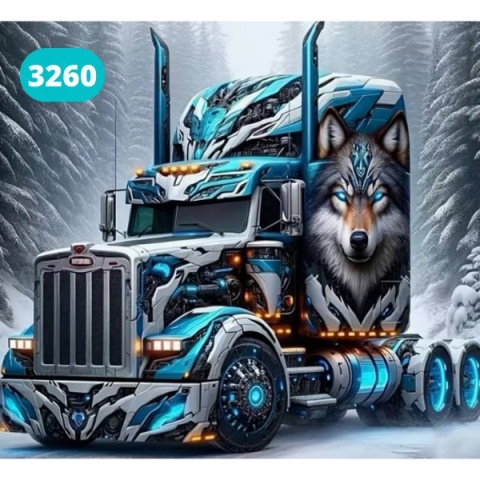 Haft Diamentowy Mozaika Diamond Painting Ciężarówka Auto Samochód