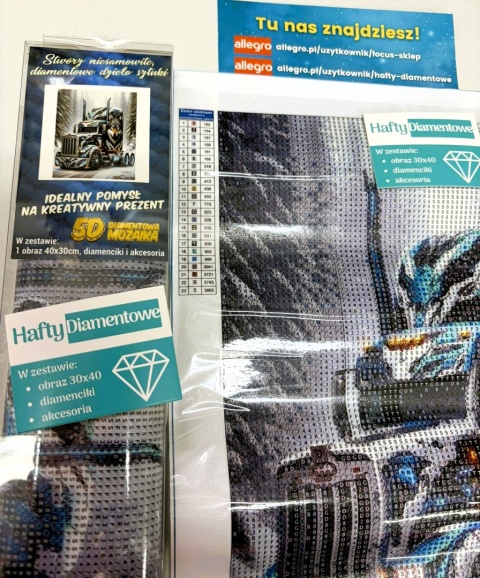 Haft Diamentowy Mozaika Diamond Painting Ciężarówka Auto Samochód