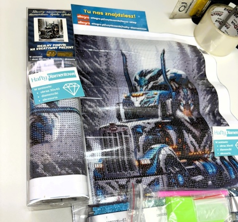 Haft Diamentowy Mozaika Diamond Painting Ciężarówka Auto Samochód