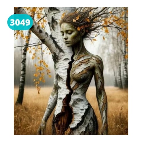 Haft Diamentowy Mozaika Diamond Painting Drzewo Krajobraz Las Kobieta
