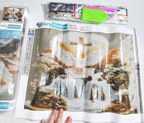 Haft Diamentowy Mozaika Diamond Painting Duch Święty Chrzest Komunia Bierzmowanie