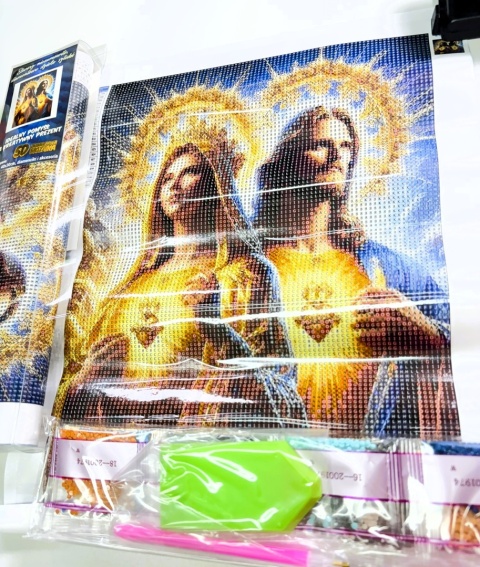 Haft Diamentowy Mozaika Diamond Painting Jezus Maryja Religia