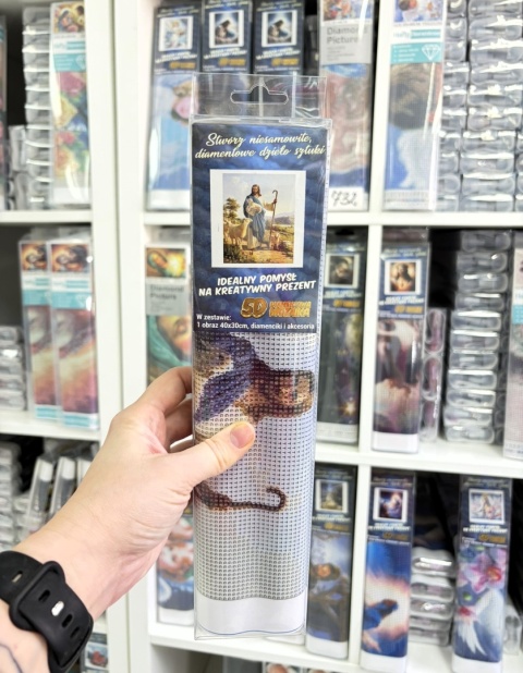 Haft Diamentowy Mozaika Diamond Painting Jezus Z Owieczką Baranki