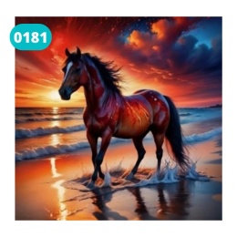 Haft Diamentowy Mozaika Diamond Painting Koń Konie Zwierzęta