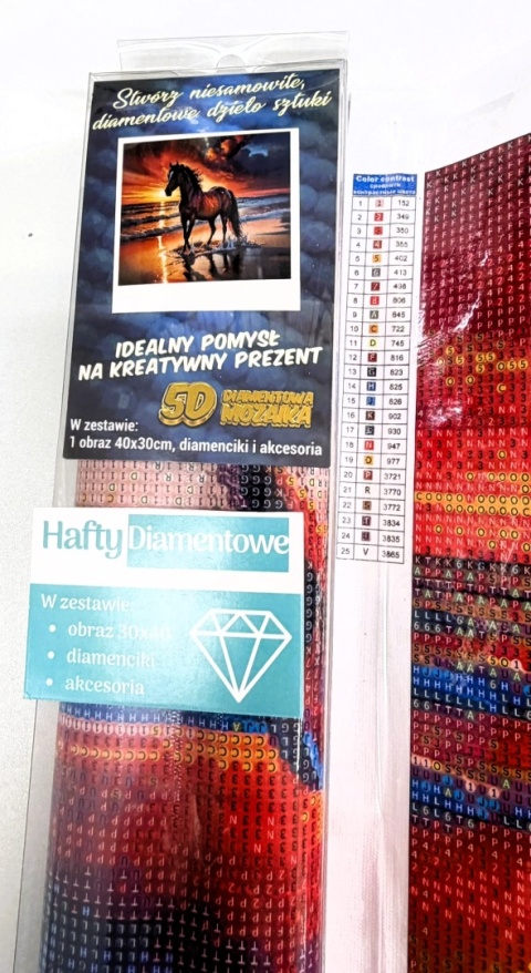 Haft Diamentowy Mozaika Diamond Painting Koń Konie Zwierzęta