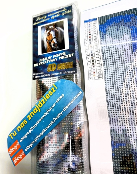 Haft Diamentowy Mozaika Diamond Painting Koń Konie Zwierzęta