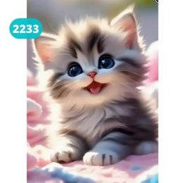 Haft Diamentowy Mozaika Diamond Painting Kotek Kotki Zwierzęta