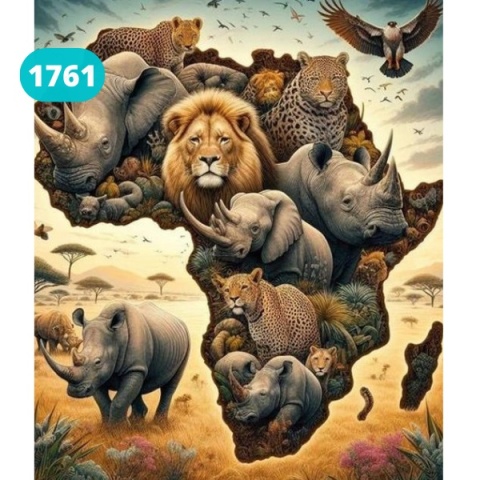 Haft Diamentowy Mozaika Diamond Painting Lew Sahara Zwierzęta