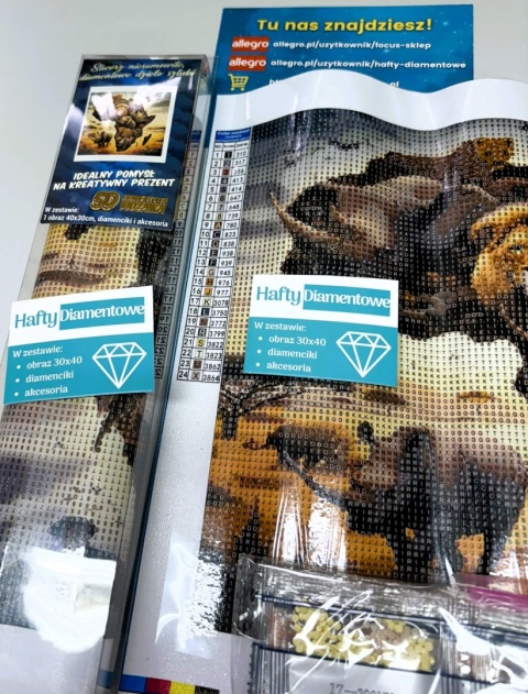 Haft Diamentowy Mozaika Diamond Painting Lew Sahara Zwierzęta