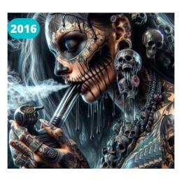 Haft Diamentowy Mozaika Diamond Painting Malowanie Diamentami Czaszka Kobieta Śmierć Zombie