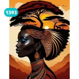 Haft Diamentowy Mozaika Diamond Painting Malowanie Diamentami Kobieta Sawanna