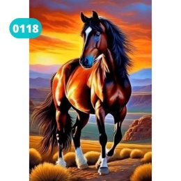 Haft Diamentowy Mozaika Diamond Painting Malowanie Diamentami Koń Konie