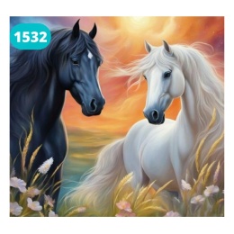 Haft Diamentowy Mozaika Diamond Painting Malowanie Diamentami Konie Koń