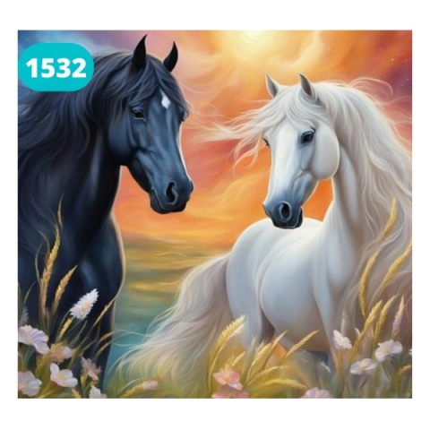 Haft Diamentowy Mozaika Diamond Painting Malowanie Diamentami Konie Koń