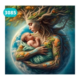 Haft Diamentowy Mozaika Diamond Painting Malowanie Diamentami Matka Mama Dziecko Drzewo Korzenie