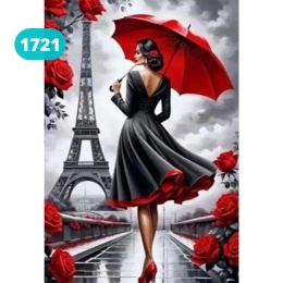 Haft Diamentowy Mozaika Diamond Painting Malowanie Diamentami Paryż Francja Wieża Eiffla Krajobraz