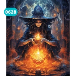 Haft Diamentowy Mozaika Diamond Painting Mozaika Czarownica Wiedżma Magia Energia