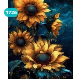 Haft Diamentowy Mozaika Diamond Painting Mozaika Kwiaty Słoneczniki