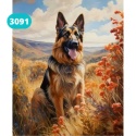 Haft Diamentowy Mozaika Diamond Painting Mozaika Pies Owczarek Niemiecki