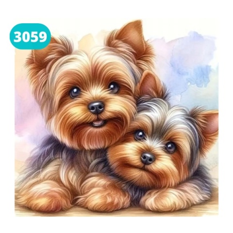 Haft Diamentowy Mozaika Diamond Painting Mozaika Pies Pieski York Jork