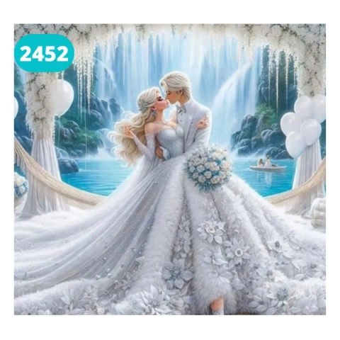 Haft Diamentowy Mozaika Diamond Painting Mozaika Ślub Księżniczka Para Miłość