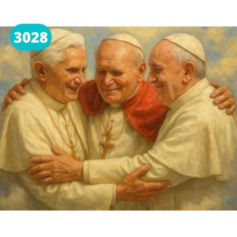 Haft Diamentowy Mozaika Diamond Painting Papież Franciszek Jan Paweł Leon