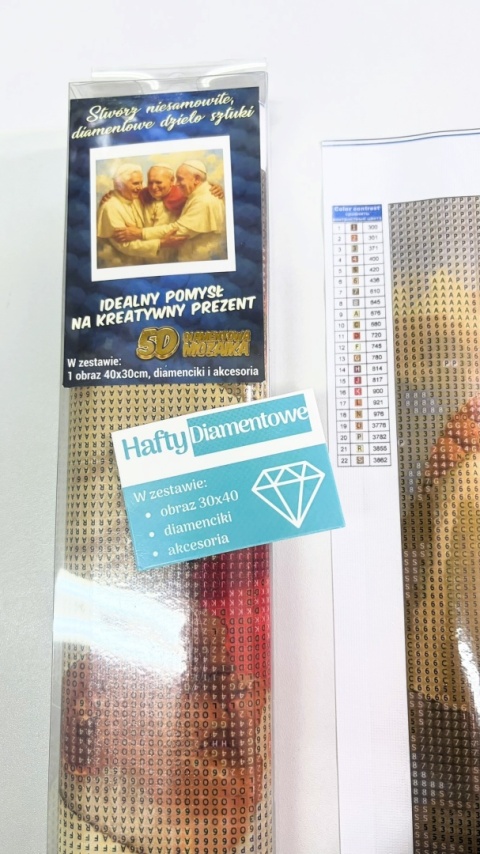 Haft Diamentowy Mozaika Diamond Painting Papież Franciszek Jan Paweł Leon