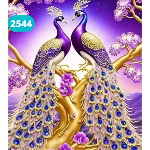 Haft Diamentowy Mozaika Diamond Painting Paw Pawie Zwierzęta