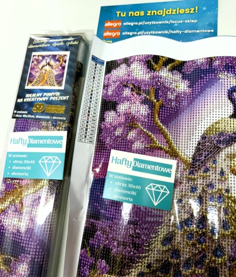 Haft Diamentowy Mozaika Diamond Painting Paw Pawie Zwierzęta