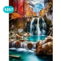 Haft Diamentowy Mozaika Diamond Painting Wodospad Krajobraz