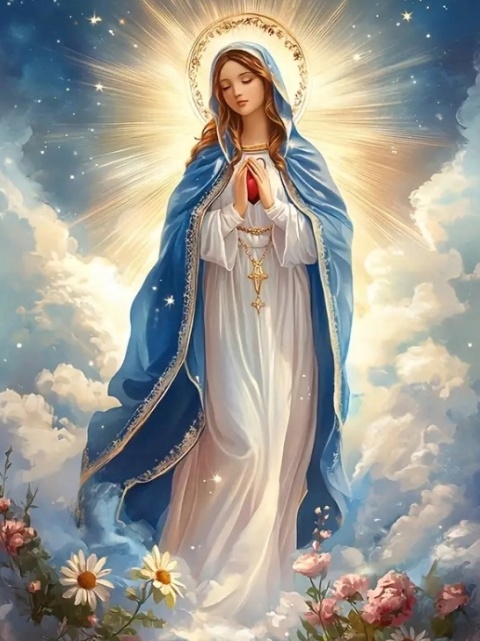 Haft Diamentowy Mozaika Diamond Painting Maryja Matka Boska Boża