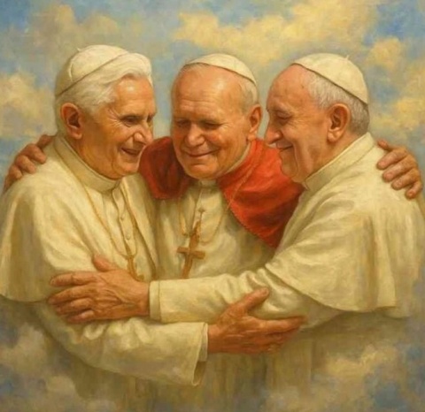 Haft Diamentowy Mozaika Diamond Painting Papież Franciszek Jan Paweł Leon