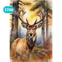 Haft Diamentowy Mozaika Jeleń Zwierzęta Las Diamond Painting