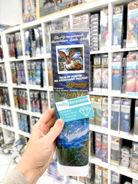 HAFT DIAMENTOWY SOWA RODZINA SOWY DIAMOND PAITING MOZAIKA ZESTAW 5D