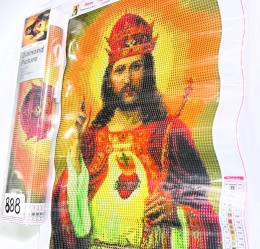 Haft Diamentowy Serce Jezusa Chrystusa Diamond Painting Mozaika Zestaw