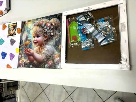 Haft Diamentowy Na Twardym Płótnie 7D Diamond Painting Mozaika Dla Dzieci