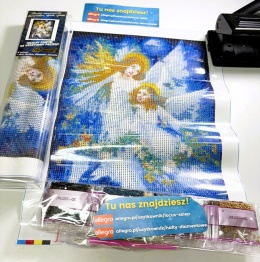 Haft Diamentowy Anioł Stróż Aniołek Aniołki Mozaika Diamond Painting Zestaw
