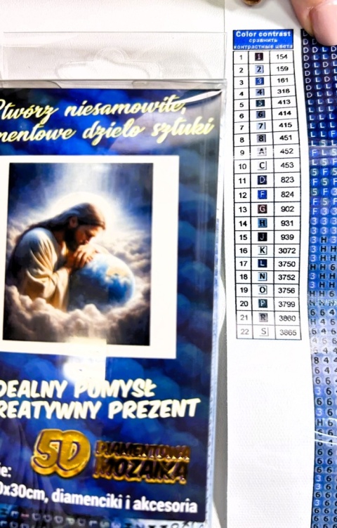 Haft Diamentowy Diamond Painting Mozaika Jezus Bóg Opatrzność Boża Religia