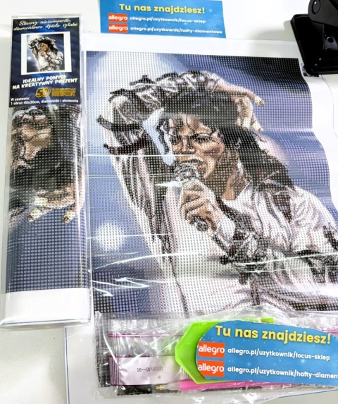 Haft Diamentowy Diamond Painting Mozaika Michael Jackson Postać Koncert