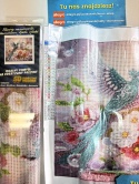 Haft Diamentowy Diamond Painting Mozaika Ptak Ptaki Kwiaty Róże