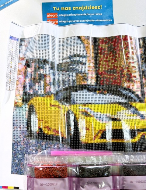 HAFT DIAMENTOWY AUTO FERRARI SAMOCHÓD MOZAIKA DIAMOND PAITING 30X40 ZESTAW