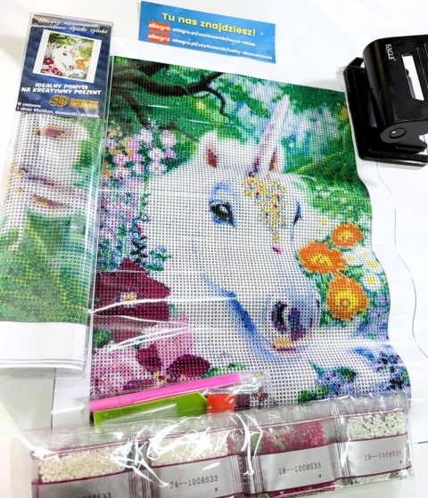 HAFT DIAMENTOWY MOZAIKA DIAMOND PAITING JEDNOROŻEC ZESTAW 5D
