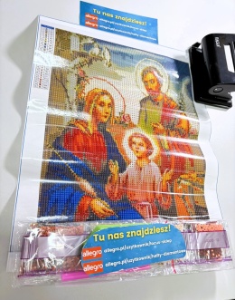 Haft Diamentowy Jezus Maryja Józef Diamond Painting Mozaika Zestaw 5D