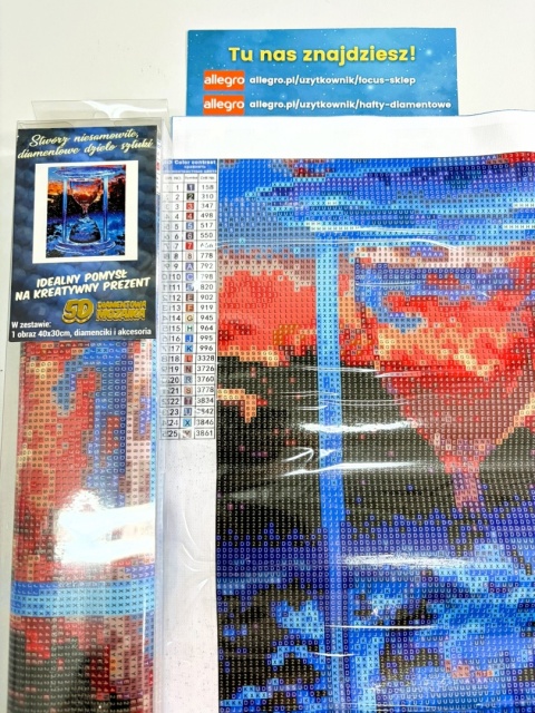 Haft Diamentowy Klepsydra Czas Krajobraz Mozaika Diamond Painting Zestaw