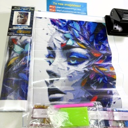 Haft Diamentowy Kobieta Art Akt Mozaika Diamond Paiting Zestaw 30x40cm