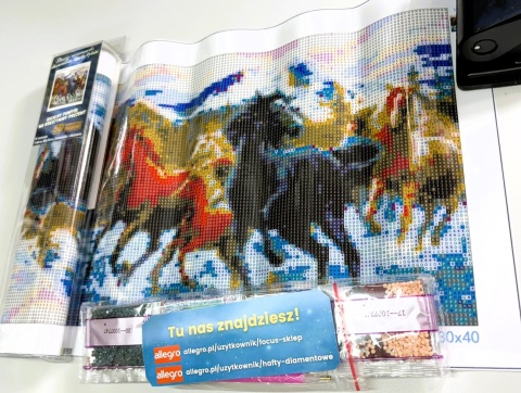 Haft Diamentowy Koń Konie Góry Diamond Painting Mozaika Zestaw
