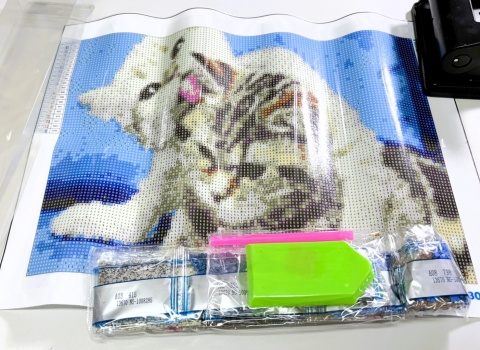 Haft Diamentowy Kotek Kotki Diamond Painting Mozaika Zestaw