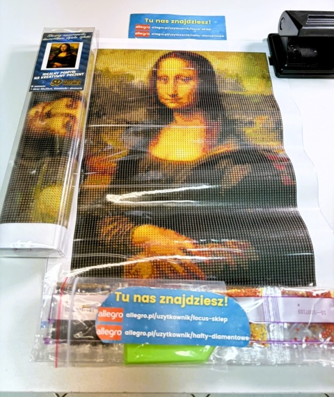 Haft Diamentowy Mona Lisa Monaliza Monalisa Mozaika Diamond Painting Zestaw